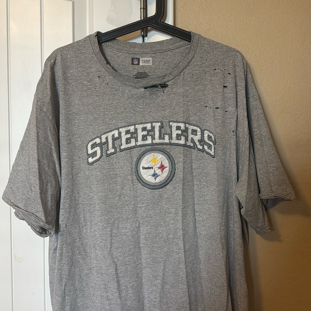 Vintage distressed oversized Pittsburgh Steelers shirt